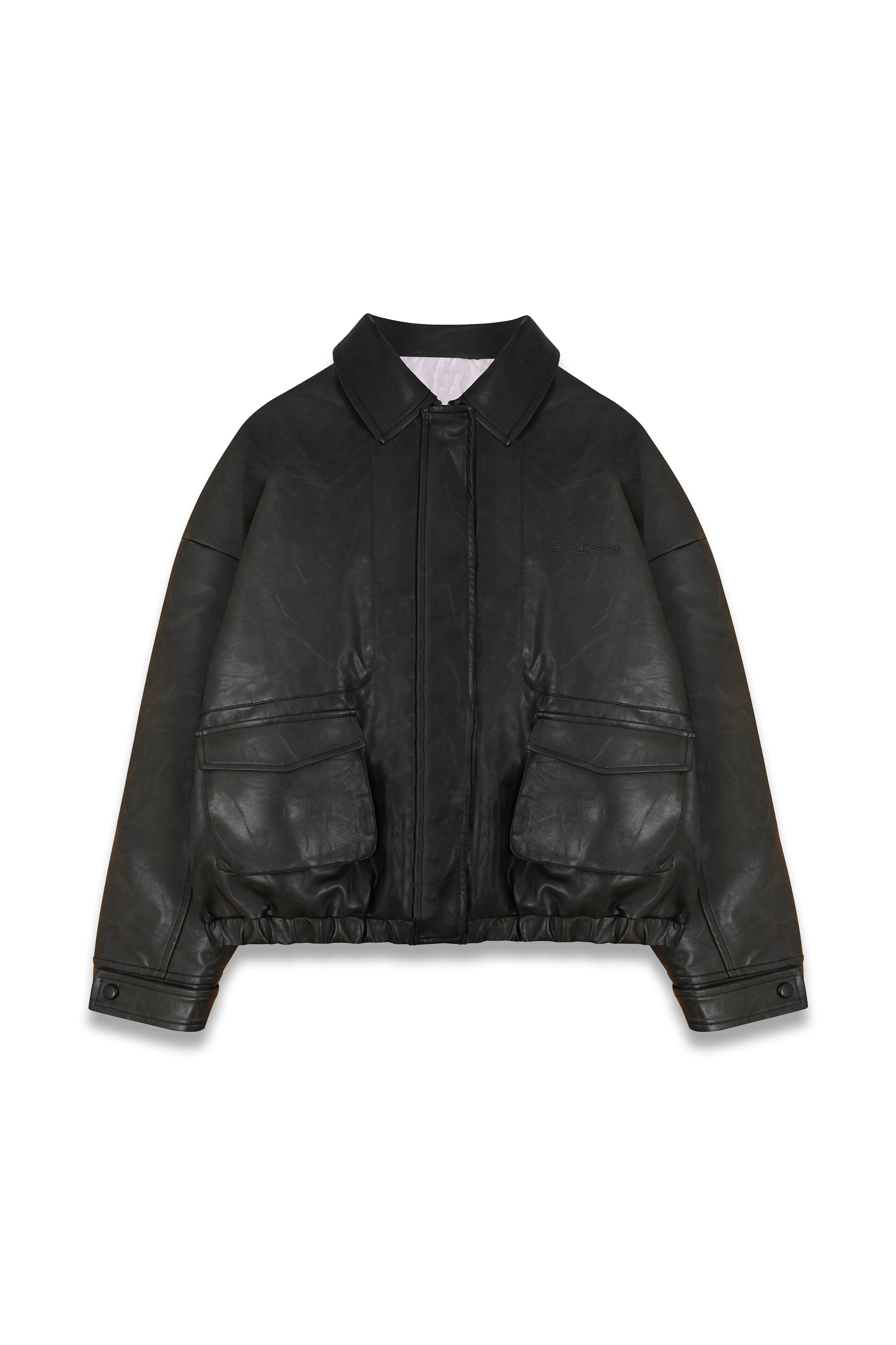 Jargon Oversized Faux Leather Jacket